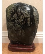 Polished Chinese Scholar’s Rock With Wood Stand - $16,155.83 MXN