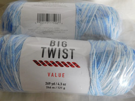 Big Twist Value lot of 2 Blue Ombre Dye Lot 450099 - £7.87 GBP