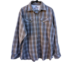 Wrangler Long Sleeve Shirt Sz XL, Gray Plaid - £14.82 GBP