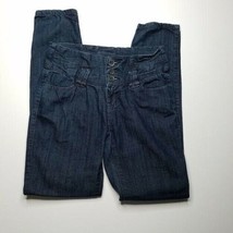 Rubi Jeans Womens Straight Leg Denim Juniors Sz 5 Front Yoke Dark Wash M... - £7.72 GBP