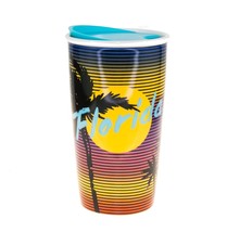 Starbucks Florida Palm Tree Sunset Ceramic Traveler Tumbler Coffee Mug 1... - £47.93 GBP