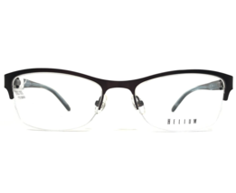 Helium Eyeglasses Frames 4294 BRN Brown Blue Square Cat Eye Crystals 53-18-140 - £47.48 GBP