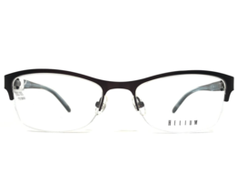 Helium Eyeglasses Frames 4294 BRN Brown Blue Square Cat Eye Crystals 53-18-140 - £48.04 GBP