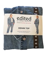 Womens Size 4X Denim Jean Jacket Shirt Top Edited  by Remi Bader Authent... - $20.85 CAD