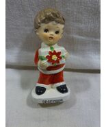 Vintage Price Imports Japan Ceramic Christmas December Birthday Boy Figu... - $13.95