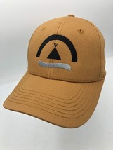 Native American Tepee Logo Truckers Hat Adjustable Brown Snapback￼ - £9.32 GBP