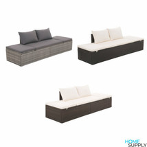Outdoor Garden Patio Porch Yard Poly Rattan Sofa Bed Chair Seat With Cus... - £221.37 GBP+