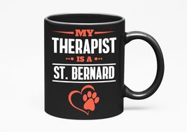 Make Your Mark Design St. Bernard Therapist, Black 11oz Ceramic Mug - £17.12 GBP+