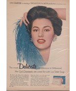 Vintage Cosmetic Ad 1954 Lux Toilet Soap Cyd Charisse  Wall Art - Bath D... - €3,43 EUR