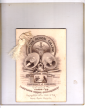 Rare 1889 Nashville Medical College Tennessee 14th Annual Commencement  ... - £62.56 GBP