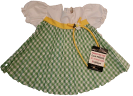 60s Girls 2T Daisy Accordion Pleated Gingham Dress JC Penneys Dan Press Floral - £31.41 GBP