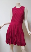 New $2795 Alexander McQueen Violet Fuxia Knit Dress Size S - £463.46 GBP