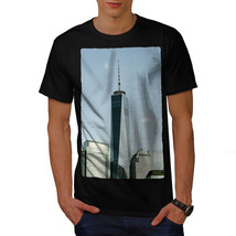 Wellcoda Freedom Tower NY Mens T-shirt, Glass Graphic Design Printed Tee - £16.93 GBP+