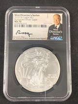 2020 W- Burnished American Silver Eagle- NGC- MS70- Directors Series Edmond Moy - £219.78 GBP