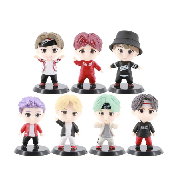 New BTS Boys Groups Action Figures RM Jin Suga JHope Jimin V Jungkook style2 - £32.36 GBP