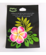 New Tropical Treasures Pink Jeweled Tropical Flower Hair Clip - $8.80 CAD