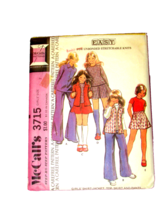 McCALL'S 3714 girl's size 7 jackets, tops, skirt,  pants (sew drwr) - $2.40