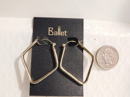 Ballet Ladies Womens Glitter Hoop Earrings Silver Gold Tones Levers Fasteners - £4.79 GBP
