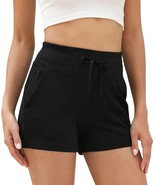 Athletic Shorts for Women Casual Summer,Sweat Shorts Women (Black,Size:L) - £14.43 GBP