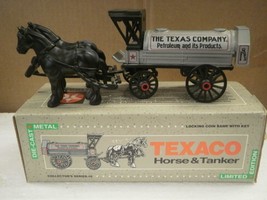 DIECAST ERTL 939VP TEXACO HORSE &amp; TANKER COIN BANK- BOXED- NEW- SH - £7.28 GBP