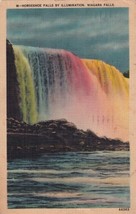 Niagara Falls New York NY Horseshoe Illumination 1941 Neosho MO Postcard D51 - £2.34 GBP