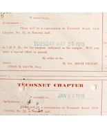 Freemason Meeting 1915 Masonic Hall Teconnet Chapter Invitation Postcard... - $44.56 CAD