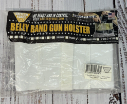 Daltech Force Large Belly Band Gun Holster White Top Loader 4&quot; Wide Righ... - $15.29