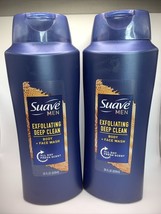 NEW Suave Men Deep Clean Exfoliating Body Wash [28 oz] (2 Pack) Sandalwood - £28.46 GBP