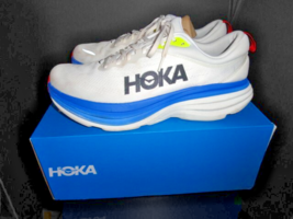 Hoka One Bondi 8 White &amp; Blue Men&#39;s SIze 12.5 D - $165.00
