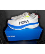 Hoka One Bondi 8 White &amp; Blue Men&#39;s SIze 12.5 D - $165.00