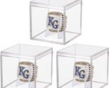 3 Pack Championship Ring Display Case Clear Acrylic Display Case Mini Fo... - $11.95
