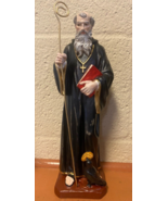 Saint Benedict  Hand Painted 11&quot; Statue , New From Colombia #L082 - $1,150.63 MXN