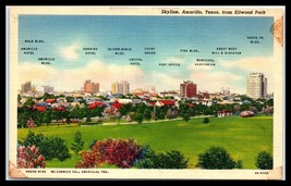 TEXAS Postcard - Amarillo, Skyline From Ellwood Park F29 - £2.37 GBP