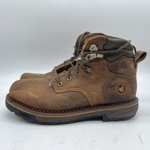 Hawx CREW CHIEF Brown Leather Lace-Up Punct Res. Soft Toe Work Boot -Men&#39;s 13 D - £50.55 GBP