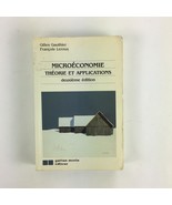 Gilles Gauthier Micro Economie Theorie ET Applications - $9.56 CAD