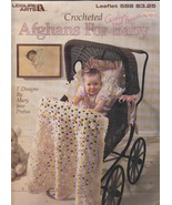 Leisure Arts Crochet Afghans for Baby Pattern Leaflet 588 7 Blanket Designs - £6.19 GBP