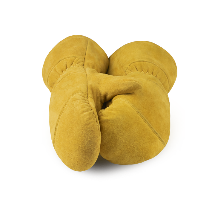American Fur Butter Soft Mittens with Inner Acrylic Pile Liner/Mittens Gold