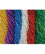 120 (10 Dozen) Mardi Gras Beads Carnival Parade Necklaces Lot Color Choice - £18.19 GBP