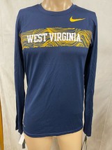 Nike West Virginia Mountaineer Men&#39;s Long Sleeve Shirt Asst Sizes New 943144 419 - £13.36 GBP