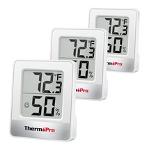 ThermoPro TP49 3 Pieces Digital Hygrometer Indoor Thermometer Humidity Meter Min - £32.07 GBP