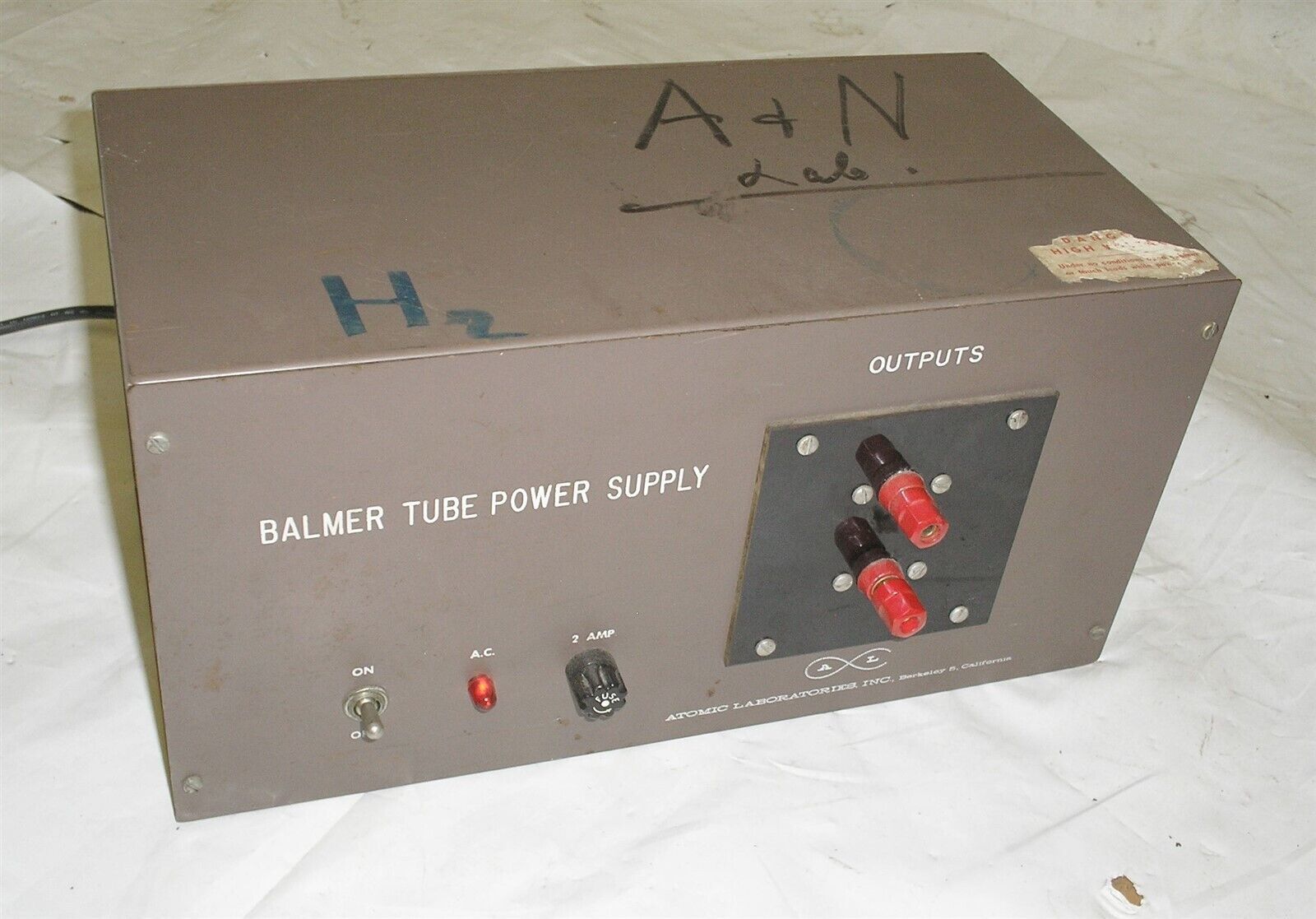 Atomic Laboratories Balmer Tube Power Supply - $67.99
