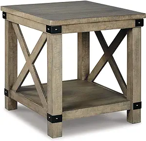 Signature Design by Ashley Aldwin Farmhouse Square End Table with Crossb... - $281.99