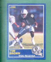 1989 Score Tim Brown Rookie Raiders - £4.71 GBP