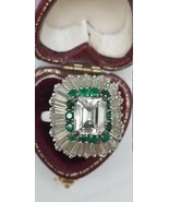 GIA Certified   Platinum 9.21ct Diamond and Emerald Ring , Unique!!! - $135,065.93 CAD