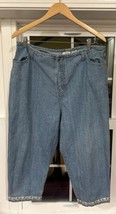 Early 1990s Cherokee denim capris embroidered sz 18 - £6.46 GBP