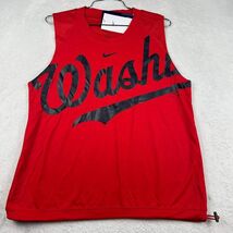 Washington Nationals Jersey Shirt Women Medium Red Nike Dri-Fit Sleevele... - $27.44