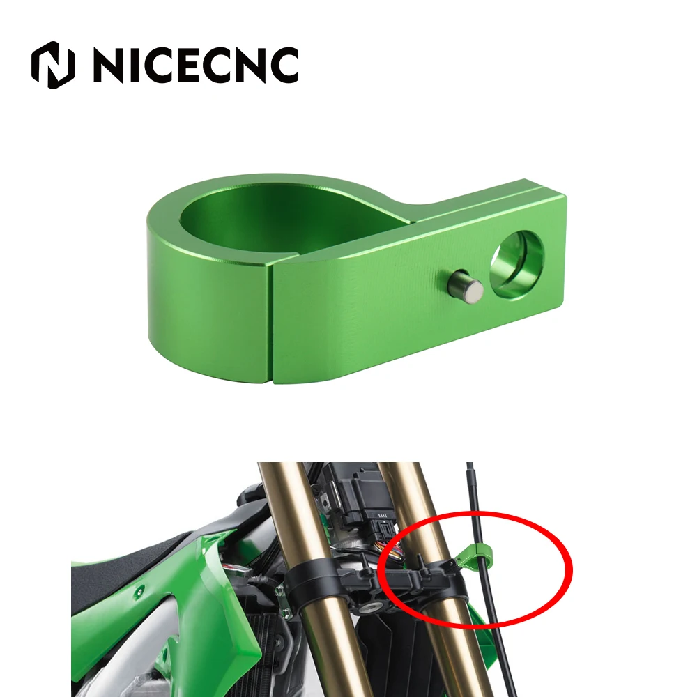 Nicecnc front brake line hose cable clamp guide for kawasaki kx250f 17 19 kx450f 17 18 thumb200