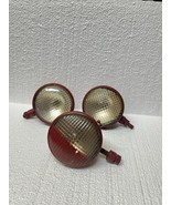 PAIR GUIDE 5&quot; TRACTOR LAMPS  Lens #5936059 Red Tear Drop Lights  Vintage... - $175.24 CAD