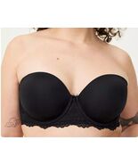 Torrid Curve Black Strapless Lightly Lined Everyday Bra 38D Underwire Su... - €24,73 EUR