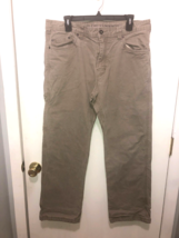 Prana Mens Cargo Pants Organic Cotton Blend 36X29 Khaki Beige - $14.84